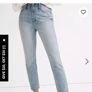 Madewell Light Blue Straight Leg Jeans